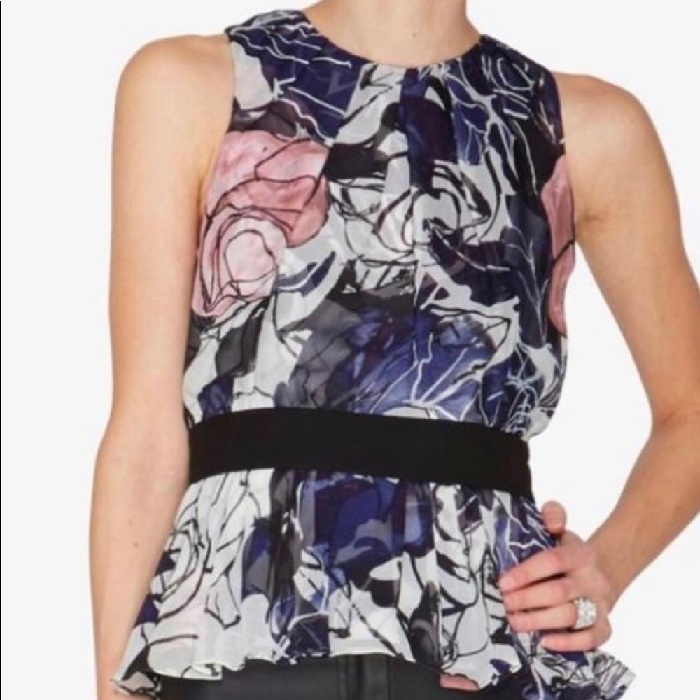Diane Von Furstenberg Connie Silk Floral Top